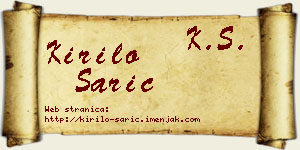 Kirilo Sarić vizit kartica